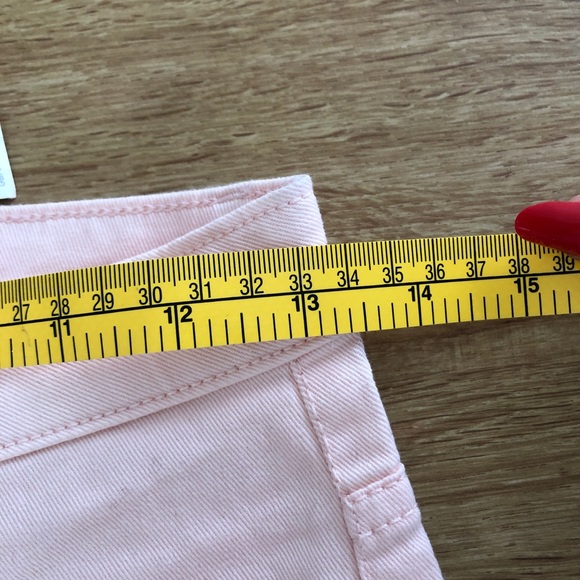 H&M pink shorts woman size 6 new high waist summer - Picture 3 of 5